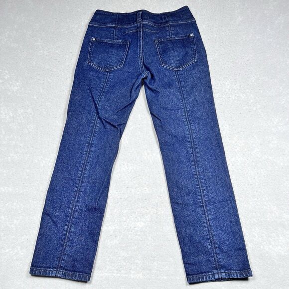 Pilcro & The Letterpress Jeans Anthropologie Women 28 Mid Rise Skinny Dark Wash - Picture 8 of 12